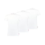 LEVIS Men's T-Shirt, White, M (Pack of 3)