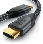 CSL - 8k HDMI Cable 2.1 4 m - 8K @ 120Hz 4K @ 240Hz with DSC - HDMI 2.1 2.0a 2.0b - 3D - High Speed Ethernet - HDTV - UHD II - Dynamic HDR-10+ - eARC - Variable Refresh Rate VRR - Dolby Vision