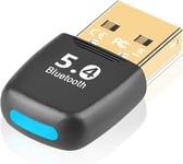 Dongle Adapter,Clés Bluetooth,Bluetooth 5.4,Clé Bluetooth PC,Bluetooth pour PC Clé,Clé Bluetooth,pour Casque,Souris,Manette,Clavier,Smartphone,Tablette(Q1325)