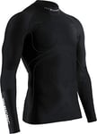 X-Bionic Energy Accumulator 4.0 T-Shirt Maillot de Compression Col Montant Manches Longues Sport Homme, Black/Black, FR : XL (Taille Fabricant : XL)