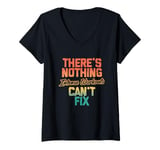 Womens There's Nothing Intense Workouts Can't Fix" - Retro Workout V-Neck T-Shirt