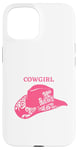 iPhone 15 Pink Cowgirl Hat for Cowgirls and Rodeos Case