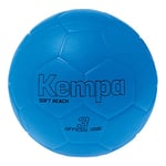 Kempa Handball de Plage Souple - Convient pour Une Utilisation sur Le Sable - Surface antidérapante - Faible Risque de blessure - Bleu Fluo