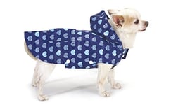 CROCI Imperméable pour Chien Bleu Cœurs 25 cm