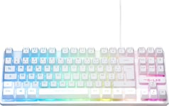 Keyz Caesium Tkl Clavier Gamer Tkl 87 Touches Filaire Usb Azerty Français,Rétro-Éclairage Led Multicolore-Clavier Gaming Compact Sans Pavé Numérique Pour Pc/Ps4/Ps5New (Blanc)