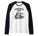 Proud Gator Mom - Funny Mother Kids Alligators Raglan Baseball Tee