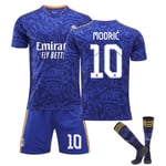 Barn / vuxen 21 22 World Cup Real Madrid fotbollströja på set V7 Modric-10 m#