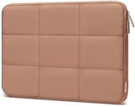 Housse Bouffi Ordinateur Portable 13-13,3 Pouces,Compatible avec MacBook Air/Pro 13 Pouces,HP,Dell,Lenovo,ASUS Notebook, PC Sac de Transport Femme Rectangle Matelassé Sacoche,Marron