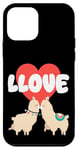 Coque pour iPhone 12 mini LLove Funny Llama Valentine Jeu de mots pour couples amoureux de lama