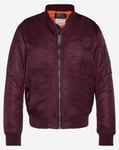 Schott Recycled Nylon MA-1 Bomber Jacket (Burgundy, M) M Burgundy