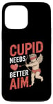 Coque pour iPhone 13 Pro Max Cupidon a besoin d'un meilleur objectif humoristique pour la Saint-Valentin