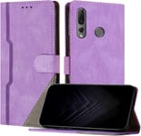 Étui Pour Huawei P Smart Z / Y9 Prime 2019, Housse En Cuir Pu Avec [Protection Antichoc Tpu] [Fonction Support] [Porte-Cartes ] Antichoc Magnétique Coque Pour Huawei Y9 Prime 2019 - Violet