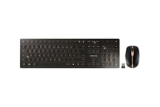 CHERRY DW 9100 SLIM - sæt med mus og tastatur - QWERTZ - tysk - sort/bronze Indgangsudstyr