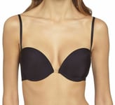 Wonderbra Multiplunge Bra Black 36A Padded Push Up Plunge Multiway Halter 7802