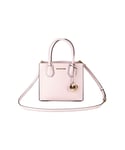 Michael Kors WoMens Mercer Medium Leather Messenger Crossbody Handbag (Powder Blush Solid) - Pink - One Size