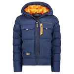 Geographical Norway Dosiba Men - Doudoune Chaude Matelassee Homme Automne Hiver - Veste Manteau Chaud - Blouson Coupe Vent Manches Longues Rembourrage - Hommes (Marine S)