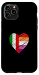 Coque pour iPhone 11 Pro Drapeau LGBTQ Italie Lesbienne Pride Cœur Amour LGBTQIA