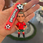 Fotbollsspelare CR7 Cristiano Ronaldo Nyckelring Cartoon Anime Nyckelring Ryggsäck Nycklar Tillbehör #3