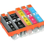 DOREE Lot de 5 PGI-550BK XL CLI-551BK XL CLI-551C CLI-551M CLI-551Y Cartouches d'encre Grete pacité Compatible avec CANON Pixma ip 7250/Pixma MG5450/Pixma MG6350 /Canon PIXMA MX925