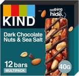 KIND Bars, Dark Chocolate Nuts & Sea Salt, Gluten Free, High Fibre, No Artificia