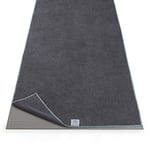 Gaiam Yoga Mat Towel Microfiber Mat-Sized Yoga Towel for Hot Yoga (68" L x 24" W), Folkstone Grey