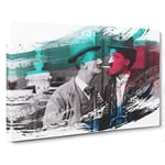 Ben Turpin and Charlie Chaplin V2 Canvas Print for Living Room Bedroom Home Office Décor, Wall Art Picture Ready to Hang, 30 x 20 Inch (76 x 50 cm)