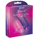 Trojan Bullet Remote Control Vibrator, Trojan's Most Powerful Sex Toy, Soft Vibrating Reusable Sex Toy with 4 Variable Speeds - Pack of 1