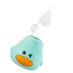 (Light Cyan)Baby Manual Nasal Aspirator Nose Mucus Sucker Silicone PP One Way