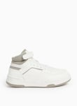 Tu White Faux Leather Panelled High Top Trainers 4 male