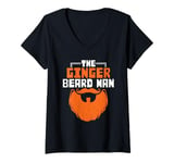 Womens The Ginger Beard Man Facial Hair Bearded Beard Lover V-Neck T-Shirt