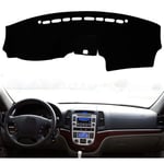 LINGJIE Respirant Tableau De Bord De Voiture Dash Couverture Mat, pour Hyundai Santa Fe 2006-2012, Tableau De Bord De Voiture Pad Étanche À La Lumière