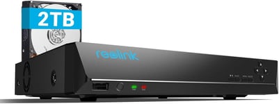 4K PoE NVR 8 Canaux Caméra de Sécurité à Domicile Enregistrement de Vidéo avec Disque Dur de 2TO Supportez 16MP/12MP/8MP/5MP/4MP HD IP Caméra RLN8-410