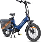 ENGWE LE20 E-Bike Elcyklar 20 Inch Dual Battery Version 38.2ah 250W 48V 180km Fat Bike Blue