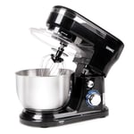 Duronic Stand Mixer SM104 | Black Electric Kitchen Mixer | 6x Speed + Pulse Function | 1000W | 4 Litre Mixing Bowl with Splash Guard | Includes Beater, Whisk & Dough Hook | Food Prep, Baking & Cooking