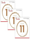 Fender 60CL .011 - .052 Phosphor Bronze Custom Light Acoustic Guitar Strings (Pack of 3)