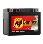 Banner Mc Batteri AGM YT4L-BS 12V 3Ah