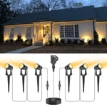 VOLISUN Spot LED Extérieur, 6 Pièces Étanche IP65 Éclairage Blanc Chaud Spot Exterieur LED pour le Jardin Extérieur, Le Patio, Les Arbres et La Pelouse