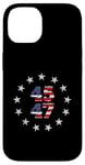 Coque pour iPhone 14 2024 45 47 Trump Drapeau américain vintage