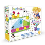 Lalaboom - Plateau d'Activités et Perles de Motricité - Jeu Éducatif Formes et Couleurs - Évolutif de 10 Mois à 4 Ans - 26 Pièces, BL710