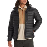 Marmot Homme Highlander Hoody, Veste chaude en duvet, manteau d'hiver isolé à capuche, doudoune respirante, veste d'extérieur légère et empaquetable, coupe-vent, Black, XXL