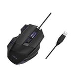 LogiLink ID0202 Ergonomic USB Gaming Mouse 2400 dpi with 6 Programmable Buttons and DPI Switch Button, Black