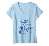 Womens cowgirl quote - Even Cowgirls Get The Blues V-Neck T-Shirt