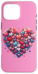 iPhone 16 Pro Max Cute Heart with Flowers and Hearts for Valentine's Day Case