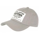 Casquette New York Vintage Grise Coton Baseball Retro-Taille unique