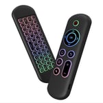 Mini clavier Bluetooth 5.0 sans fil,souris aérienne,rétroéclairage,télécommande vocale,ordinateur portable,Android,TV Box,Smart TV,2.4G - Type Backlight #A