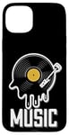 Coque pour iPhone 15 Plus Musique Disque Vinyle Tenue Rétro Pour Musiciens Et Concerts