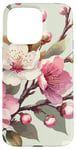 iPhone 15 Pro Max Pink White Cherry Blossom Pattern Case