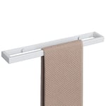 SAYAYO Porte-Serviettes sans Perçage de Salle de Bain, Porte Serviettes Adhésif Anneau Porte Serviettes Mural 40CM, Support Serviettes Blanc Brillant en Acier Inoxydable SUS304 Fixé au Mur, EGJF040-W