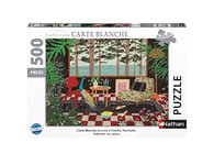 Nathan - Puzzle 500 pièces - Intérieur au paon - Yukiko Noritake - Adultes et enfants dès 12 ans - Puzzle de qualité supérieure - Collection Carte blanche - 87359