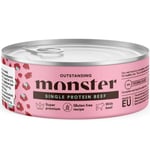 Monster Cat Adult Single Beef Burk 100g 24-pack